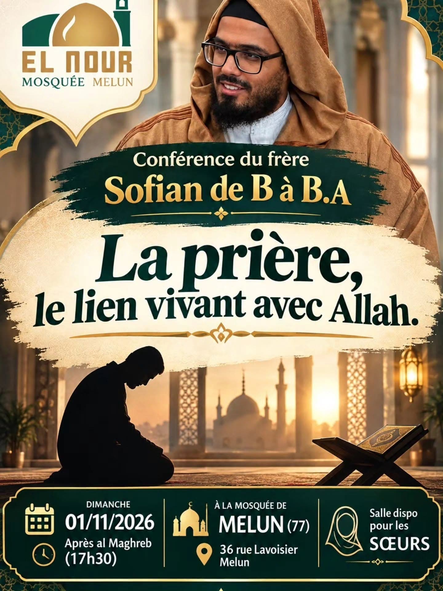 Conférence : La prière, le lien vivant avec Allah