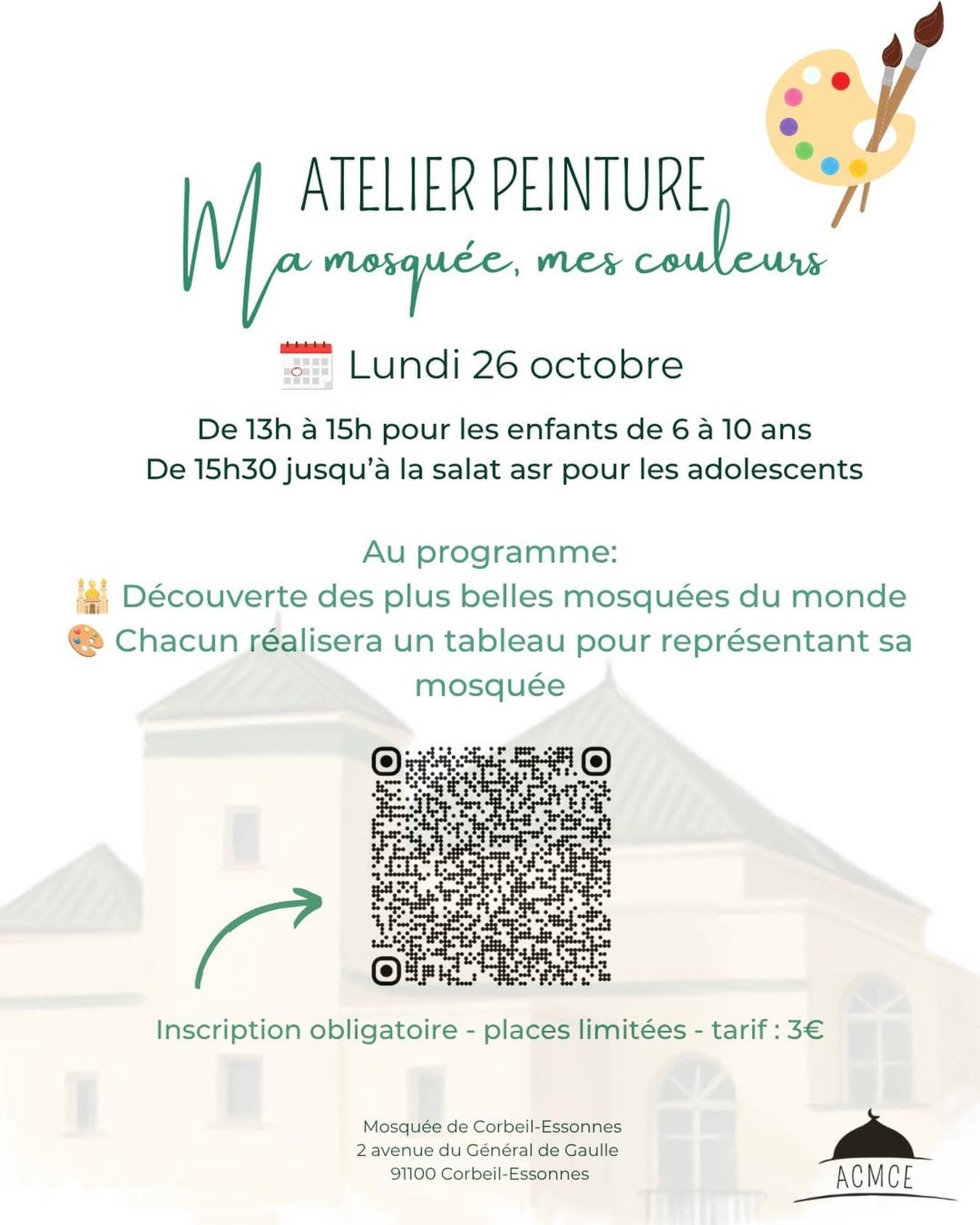 Atelier peinture : « Ma mosquée, mes couleurs »